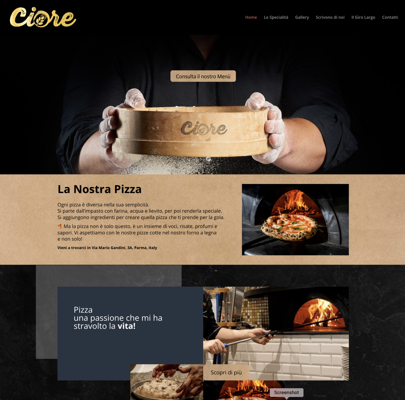 Pizzeria Ciore Website
